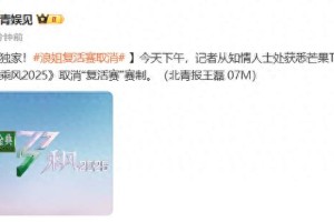 《乘风2025》取消复活赛 王蓉等姐姐淘汰引热议